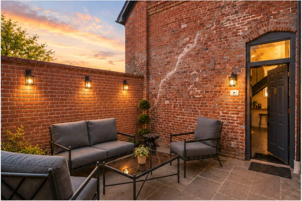 Private patio at the Carriage House
